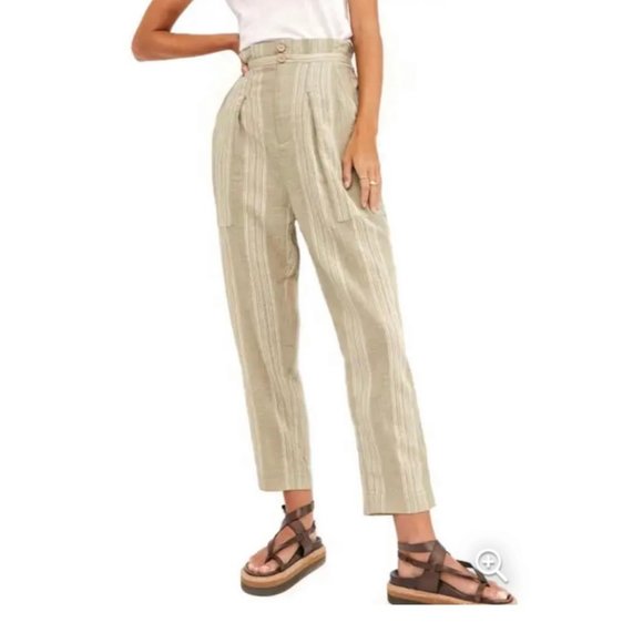 FREE PEOPLE Semi Sweet Cropped Pants Sage - Picture 2 of 8